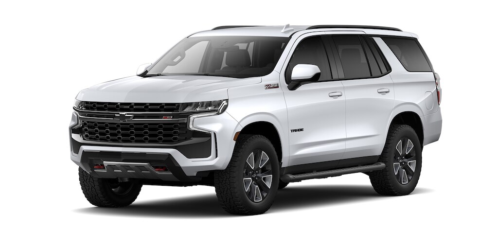 Chevrolet Tahoe 2024, SUV con 3 filas de asientos en color blanco