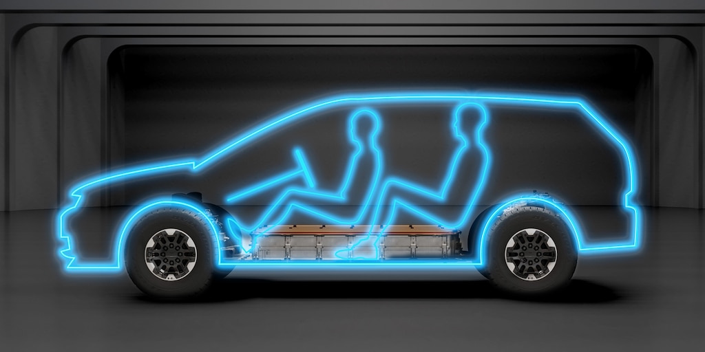 Ícono de plataforma de baterias y carga Ultium para  Chevrolet Equinox EV 2024 SUV eléctrica deportiva